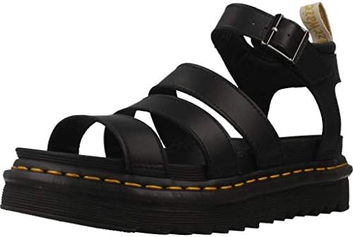 Amazon | Dr. Martens ガールズサンダル, ブラックパテントランパー